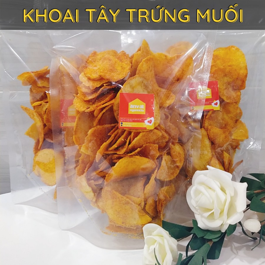 TÚI ZIP 200G KHOAI TÂY SẤY TRỨNG MUỐI NGON LẮC LƯ(sử dụng khoai tây thật 100%)