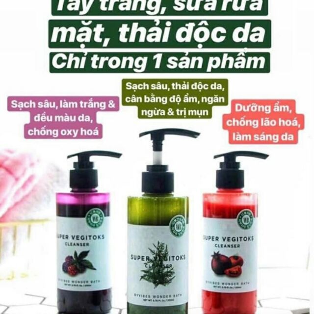 Sữa rửa mặt rau củ Super Vegitoks Cleanser