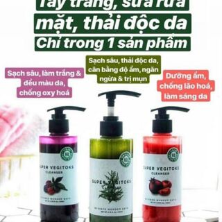 Sữa rửa mặt rau củ Super Vegitoks Cleanser