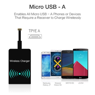 Miếng Dán Sạc Không Dây LAMZIEN Qi Cho Iphone Android Micro Usb