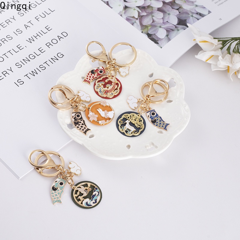 Móc chìa khóa Miss Zoe hình cá koi may mắn nhiều kiểu tùy chọn phong cách dễ thương