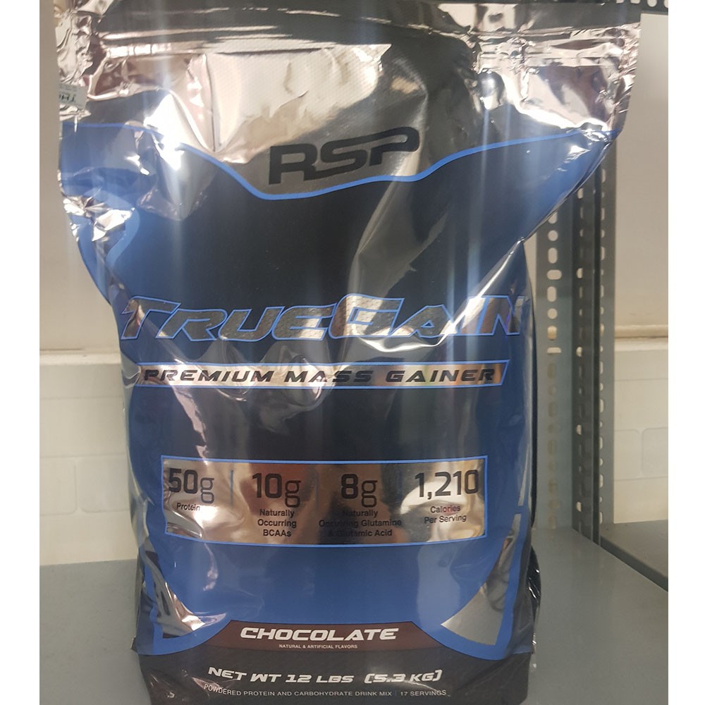 Sữa tăng cân tăng cơ hạn chế mỡ True Gain của RSP Nutrition hương Chocolate bịch 5.3kg - Phân phối chính hãng