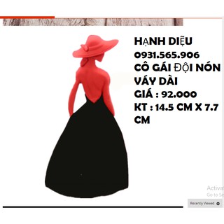 Khuôn Silicone Cô Gái Đội Váy Dài