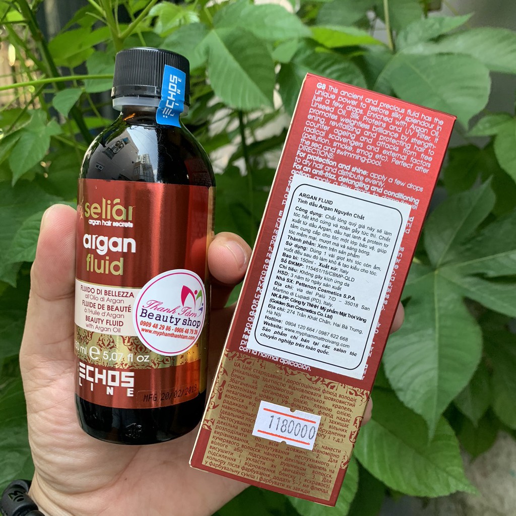 Tinh dầu dưỡng tóc Argan Echosline Fluid nguyên chất 150ml