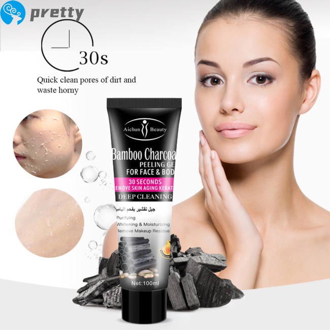 Gel than tre tẩy tế bào chết làm sạch sâu dưỡng ẩm và làm trắng da hiệu quả cao cấp