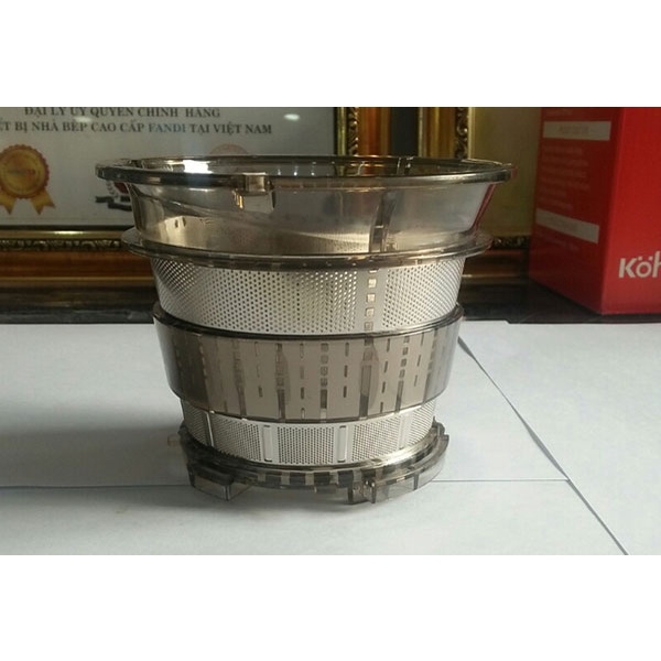 Linh Phụ Kiện Nắp tiếp nguyên liệu,  Lưới Lọc và Trục Xoắn ép Máy ép chậm Taurus Liquajuice LS-651 BM Tây Ban Nha