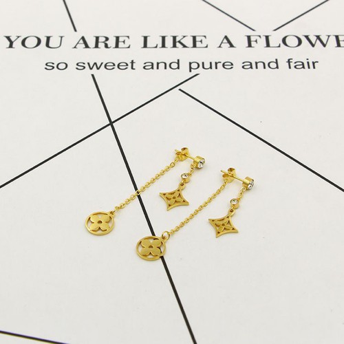 Bông Tai Hoa Văn Tòn Ten Titan Ko Đen TT 3229