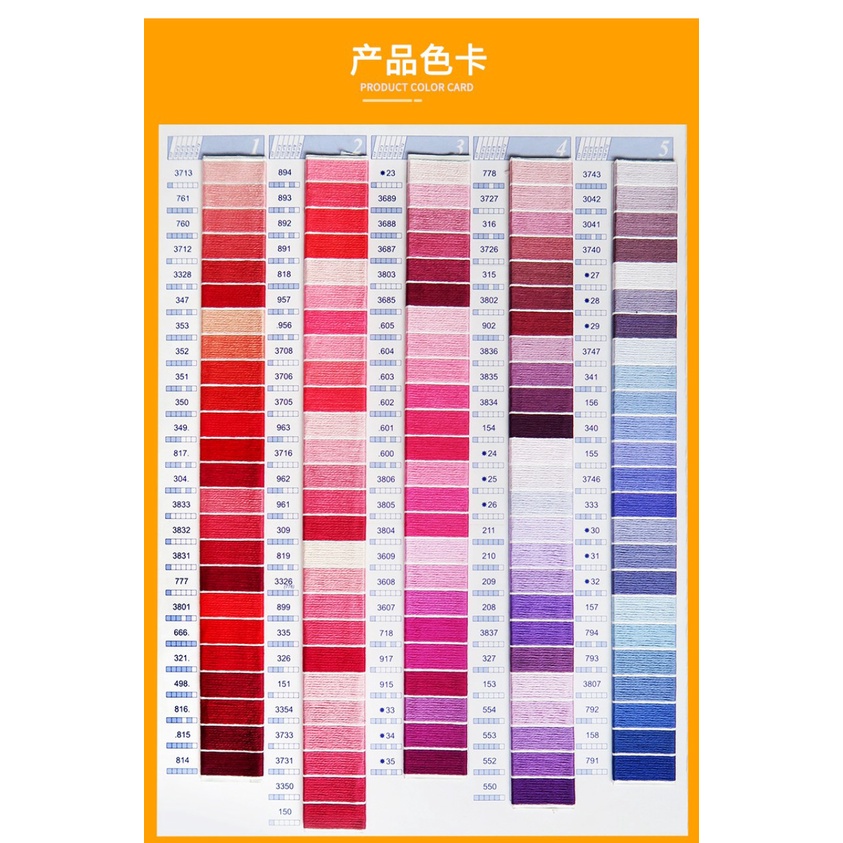 ☘Giá 1.800đ/ tép☘49 Set chỉ thêu Airo full 482 màu/ chỉ thêu cotton thêu tranh chữ thập, thêu khăn _ áo.