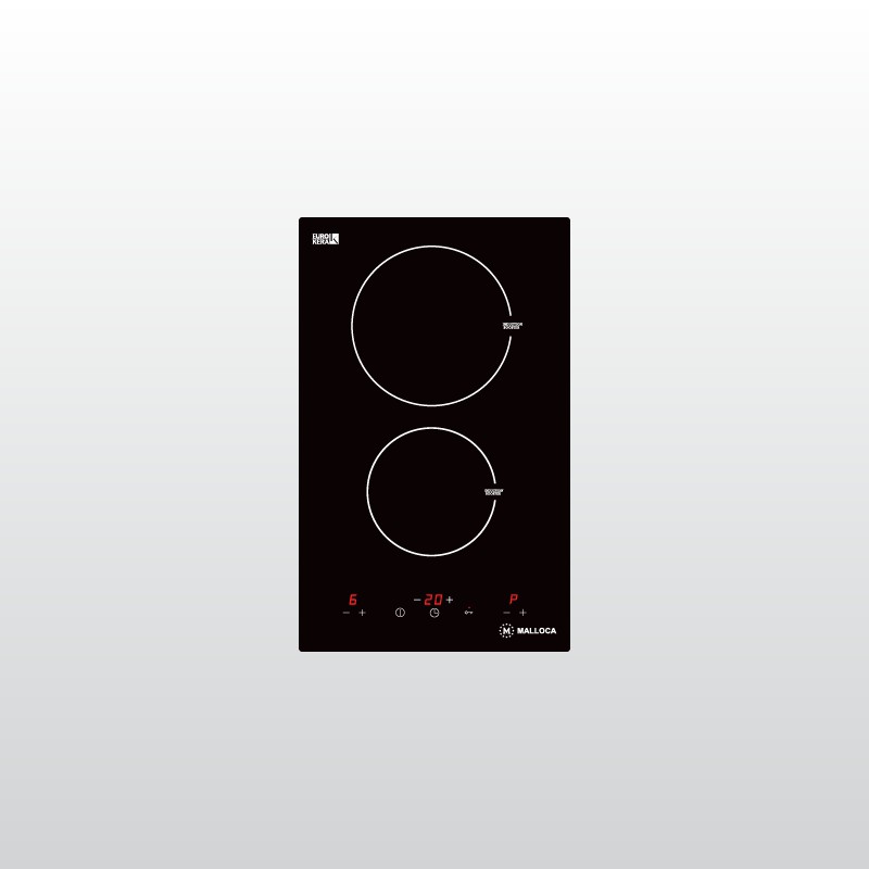 Bếp từ Malloca MDH-02I lắp âm, 300x520mm, kính Eurokera