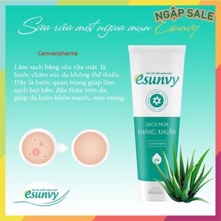Sữa rửa mặt ngừa mụn esunvy tuyp 50g-150g