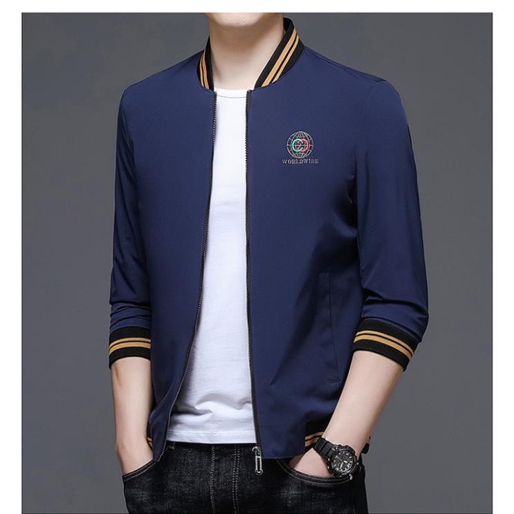 Áo khoác gió nam giá rẻ bomber logo chuẩn shop đẹp-A1002