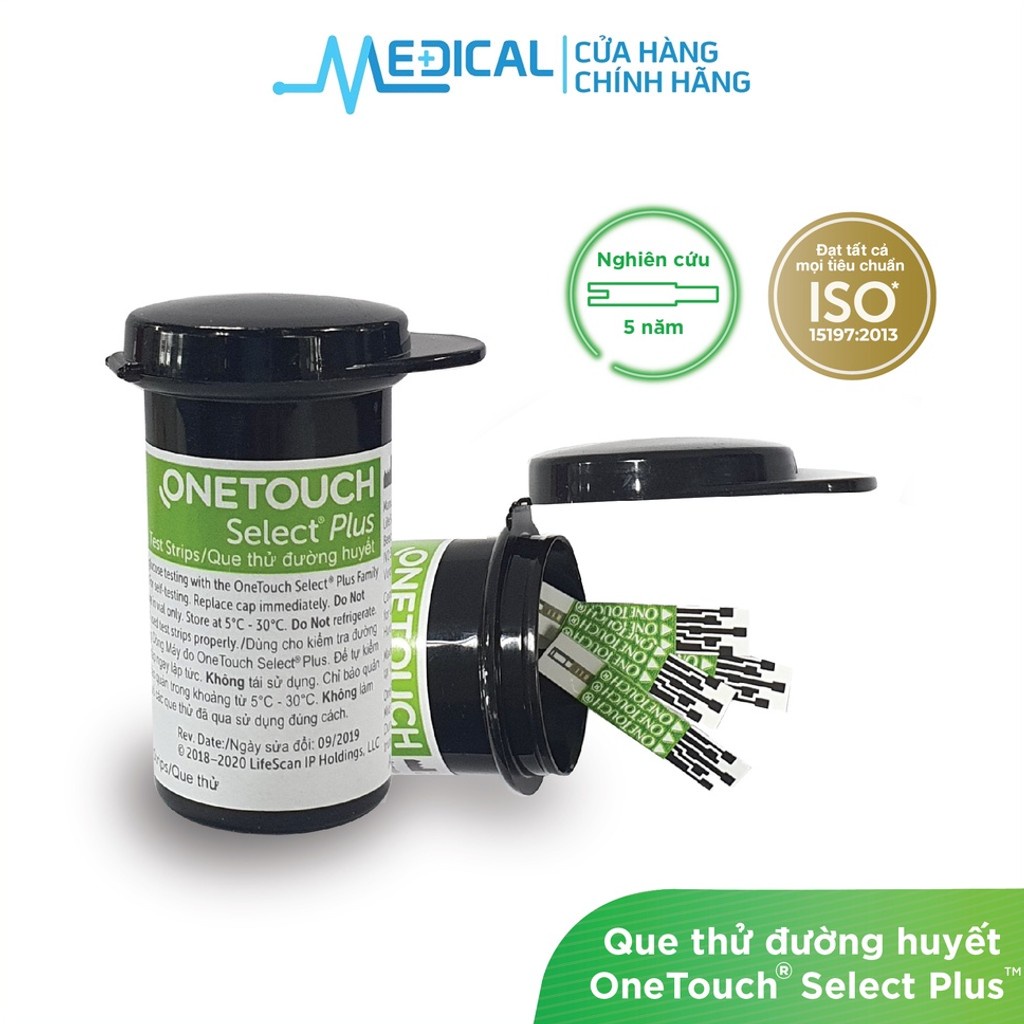 Que thử đường huyết ONETOUCH Select Plus 25 que/hộp date xa chính hãng- MEDICAL