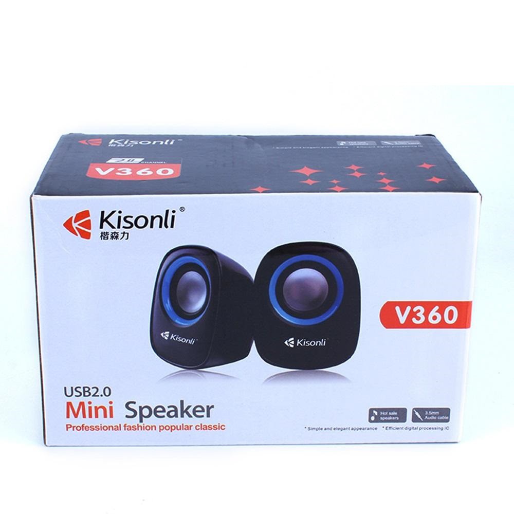 Loa vi tính 2.0 Kisonli V360 (Màu ngẫu nhiên)