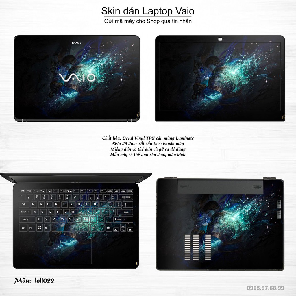 Skin dán Laptop Sony Vaio in hình Liên Minh Huyền Thoại _nhiều mẫu 2 (inbox mã máy cho Shop)