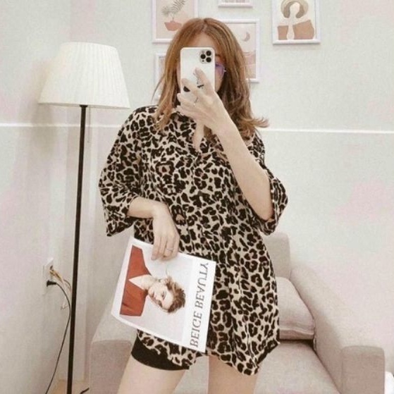 Sơ mi beo tay ngắn và ngựa vằn phôm UNISEX