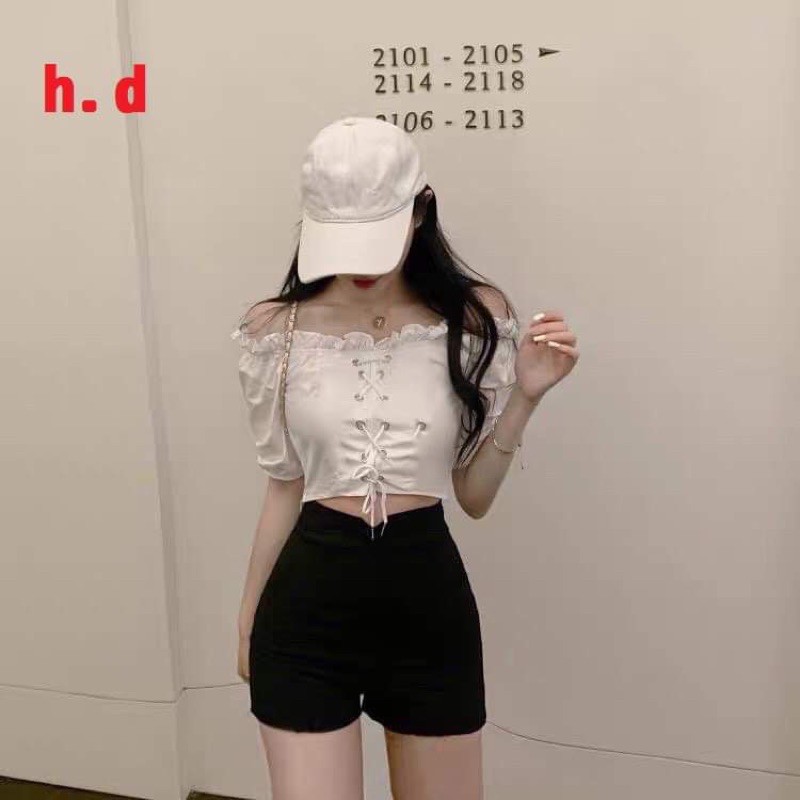 [ Mã WASTAPR giảm 10K đơn 50K] Áo croptop ôze trễ vai HĐ12 | BigBuy360 - bigbuy360.vn