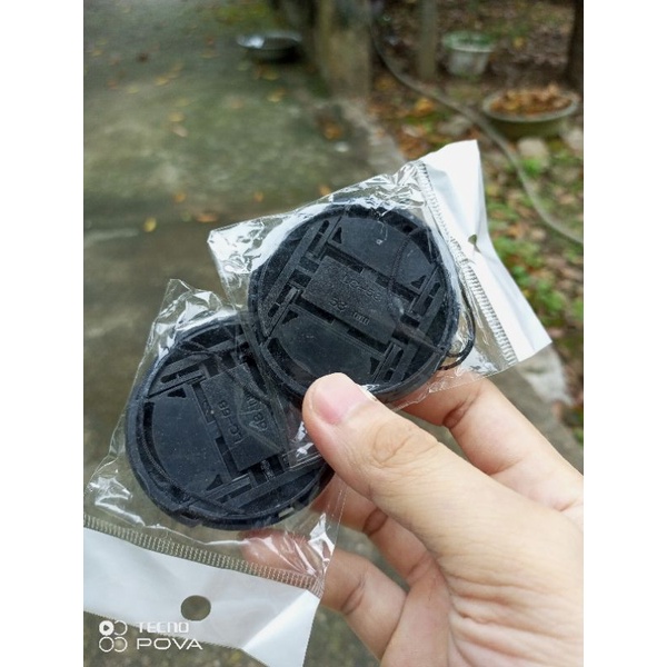 Combo 2 nắp che ống kính canon 58mm, gài nắp che ống kính 77mm, loa che nắng cho canon ES68