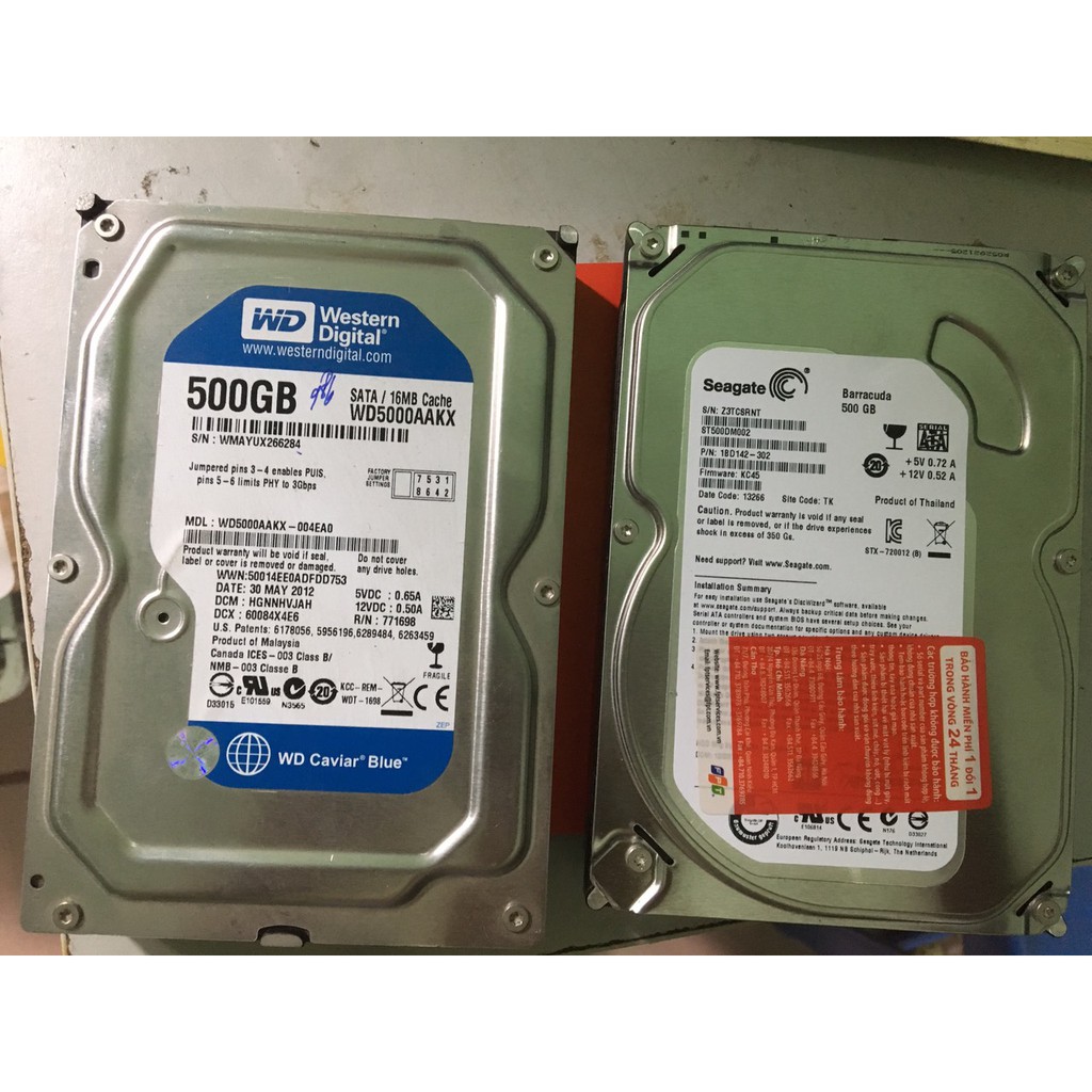 HDD ổ cứng máy bàn 1TB 500G các loại hàng chuẩn bóc máy - Tặng kèm cáp Sata