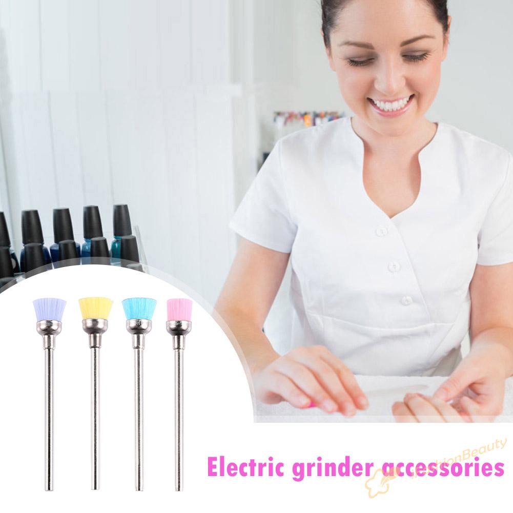 【New】Nylon Nail Art Drill Cleaning Brush Bit Electric Manicure Polishing Files