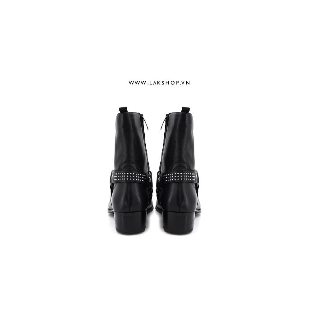 Giày Đinh S.L.P Black Studded Wyatt Boots