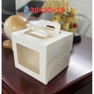 10 hộp đựng bánh gato 20*20*18cm ( có kèm đế)
