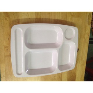 Khay đựng thức ăn phần  35 × 26 × 4 cm cao nặng 410 gram - melamine không nắp đậy