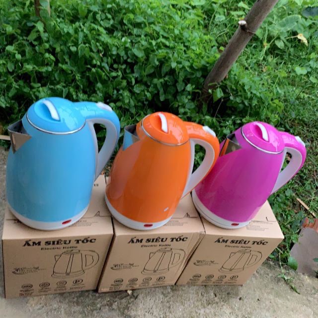 Ấm siêu tốc Electric màu 2 lớp cách điện cách nhiệt - loại 1 - BOTTLE SPORT