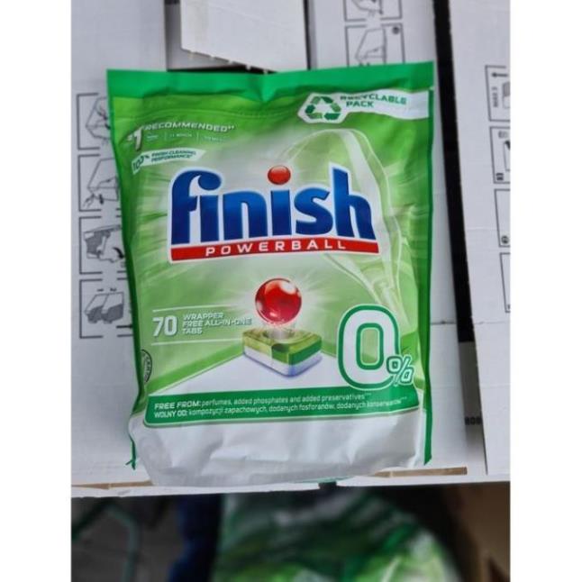 Combo Viên rửa bát Finish Eco 0% và nước làm bóng Finish Eco 0%