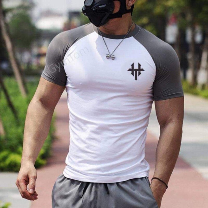 [Mã TOPMAY giảm đến 25k đơn 150k] Áo Thun Thể Thao Nam, Áo Tập Gym Form Ôm Body Tay Phối Cực Chất | BigBuy360 - bigbuy360.vn