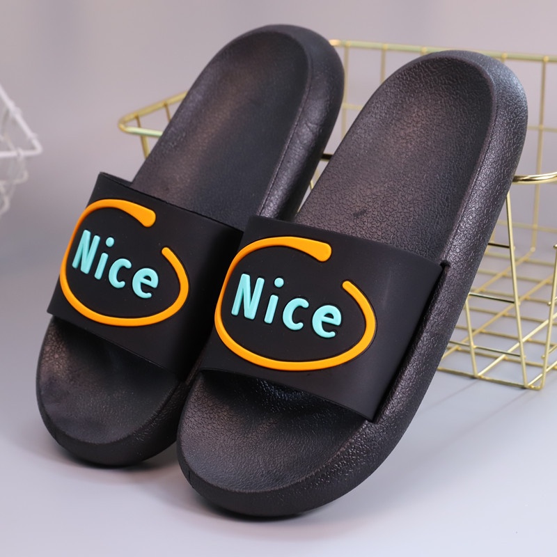 Dép đi trong nhà MS PA22041207 đế dày mềm mại chống trượt in chữ phong cách mùa hè thời trang cho nữ
