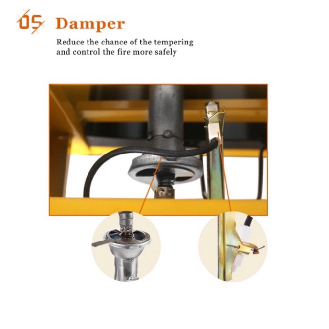 Bếp nướng BBQ bằng gas 6 họng 6 đầu đốt dài ET-K333