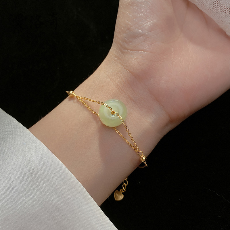Vòng Tay Ngọc Bích Sang Trọng Thanh Lịch Phong Cách Hàn Quốc