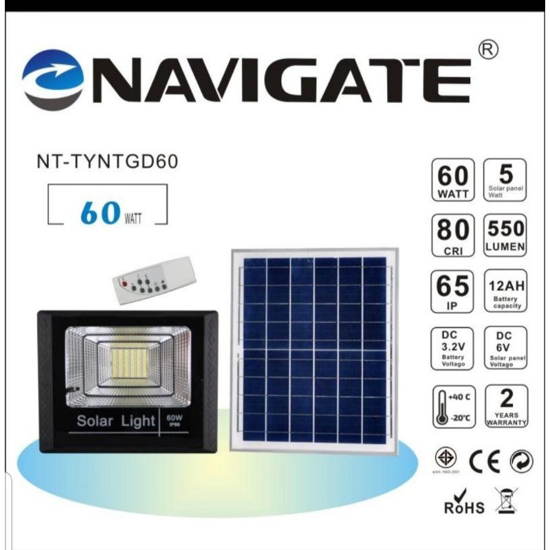 Đèn pha năng lượng mặt trời NAVIGATE 60w