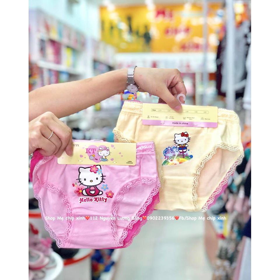 Quần chip bé gái set 3 chiếc hình Elsa kitty