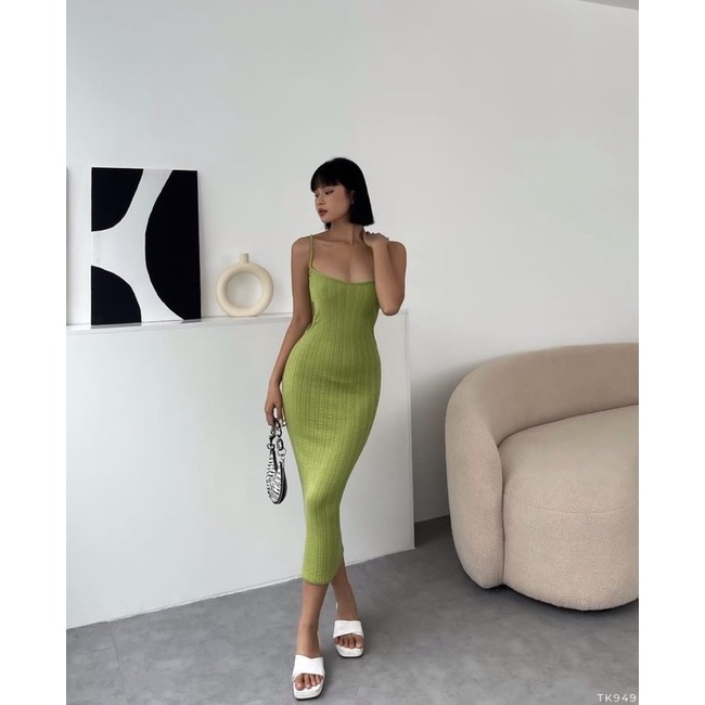 Đầm body thiết kế hai dây tôn dáng khoét eo sexy quyến rũ Sun Fashion