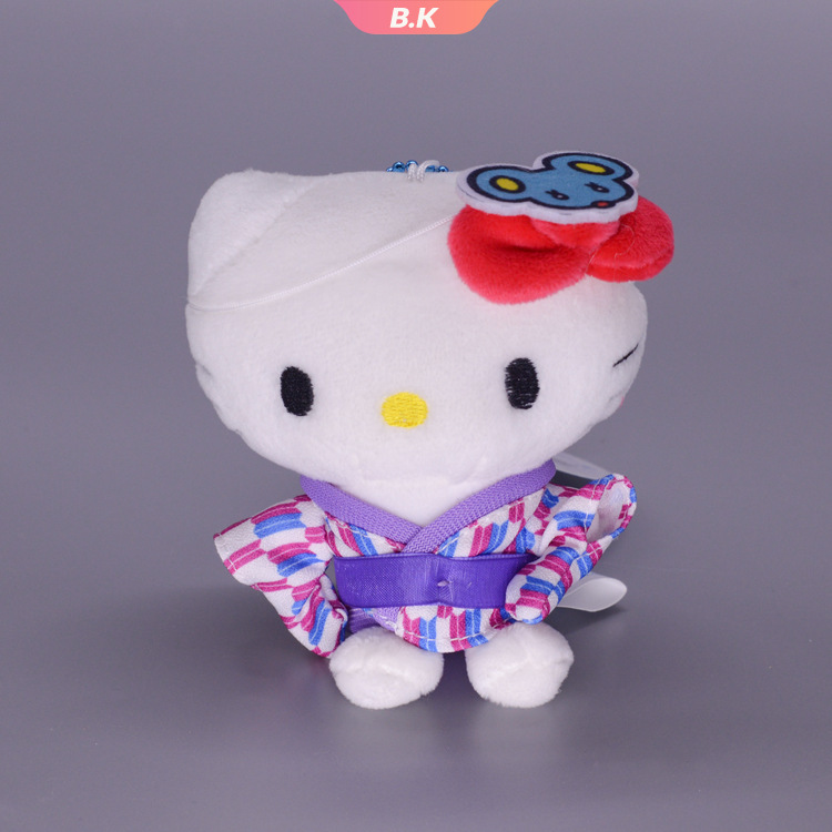 SANRIO HELLO KITTY Set 2 đồ chơi nhồi bông Phong Cách Kimono Dễ Thương