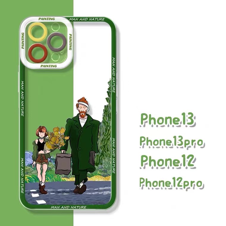 Ốp Điện Thoại Silicon Trong Suốt Họa Tiết Dễ Thương Chống Sốc Cho IPhone 13 12 11 Pro Max XS X XR 8 7 Plus 6S