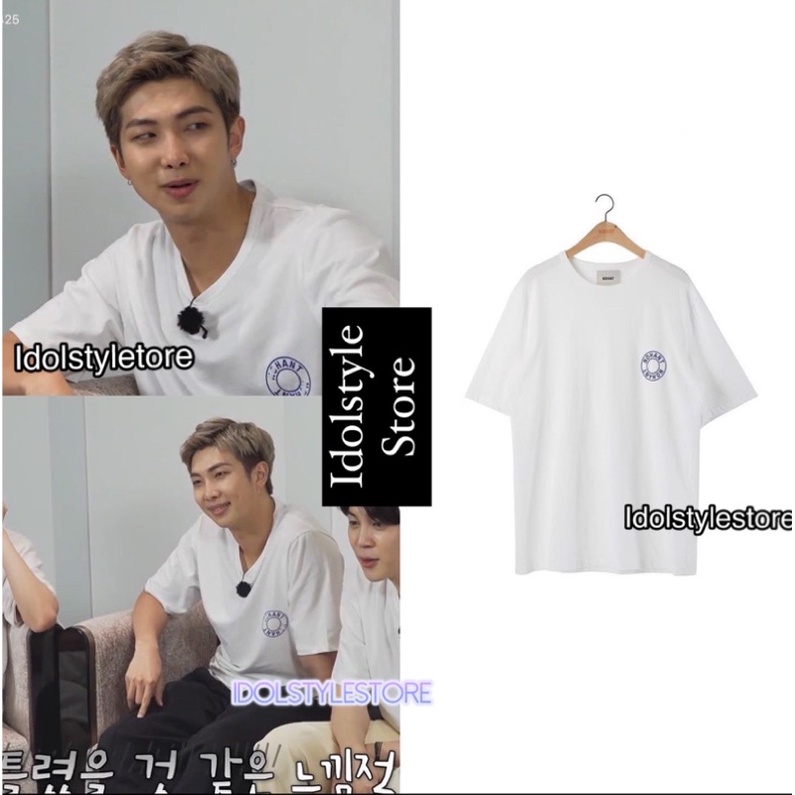 (Quà tặng kèm card BTS) áo phông logo của RM Namjoon BTS