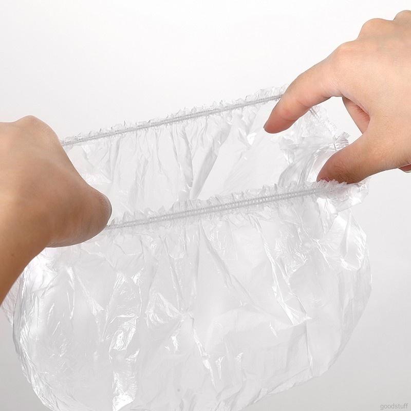 Bộ 50 Mũ Trùm Đầu Y Tế Bằng Nhựa Pe Co Giãn Dùng Một Lần Đa Ứng Dụng Cho Nhà Bếp / Phòng Ăn / Phòng Khách