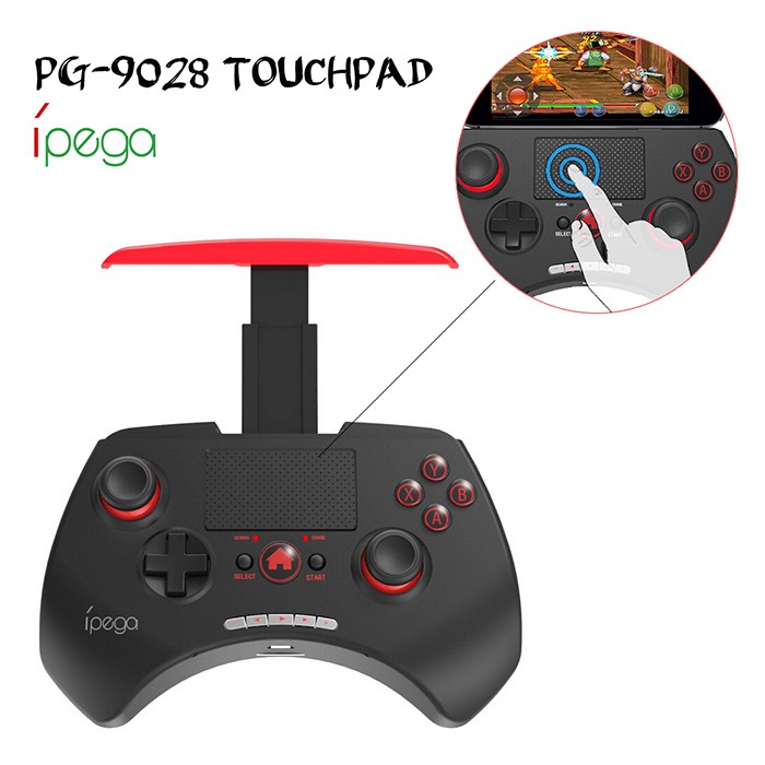 TAY CHƠI GAME BLUETOOTH IPEGA PG-9028 CHO ĐIỆN THOẠI SMARTPHONE (CÓ HỖ TRỢ KẸP MÁY VÀ TOUCH PAD)