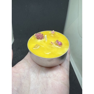 Nến Tealight sáp bơ hoa khô handmade