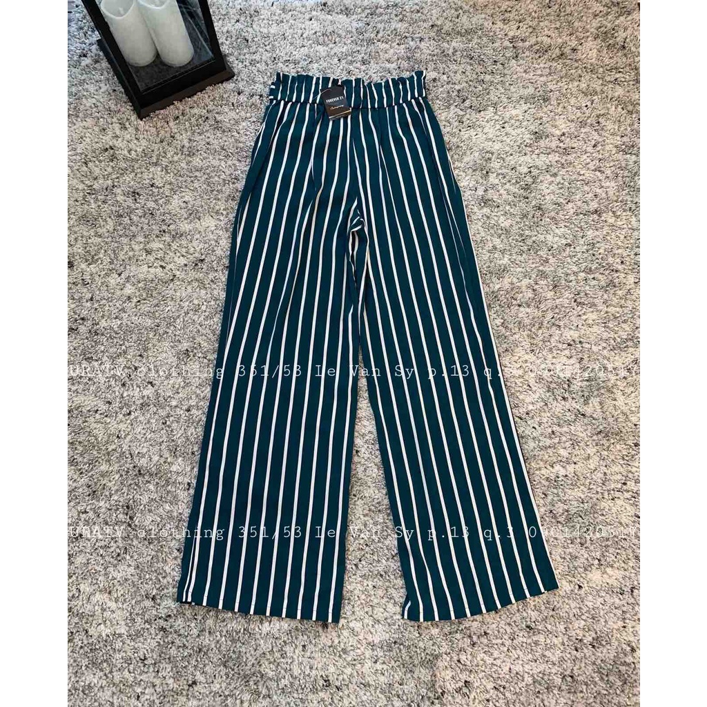 [FREESHIP] Quần SUÔNG DÀI SỌC kèm belt F21