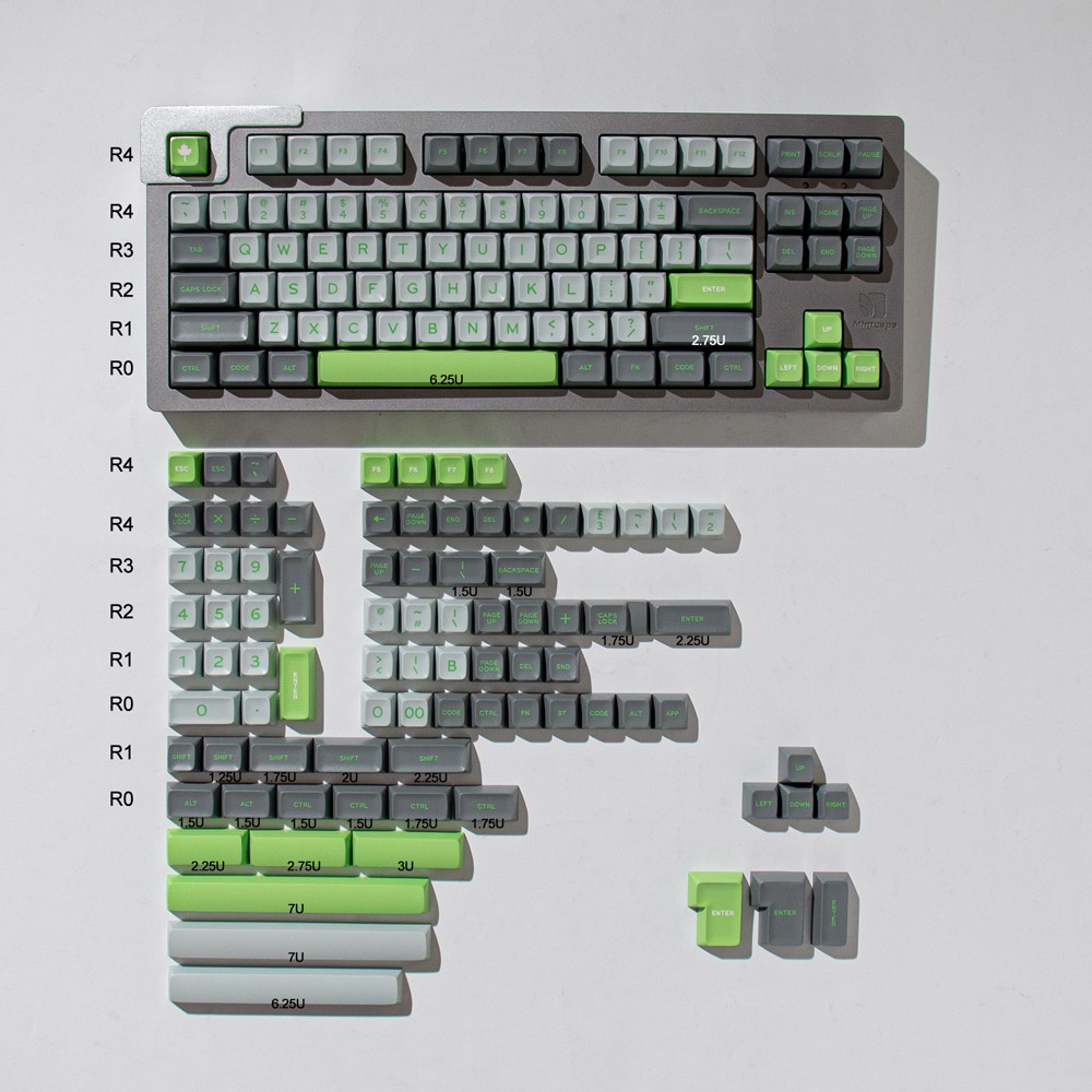 Bộ nút bàn phím cơ Keycap SA AIFEI LIME - ABS Doubleshot - 172 phím