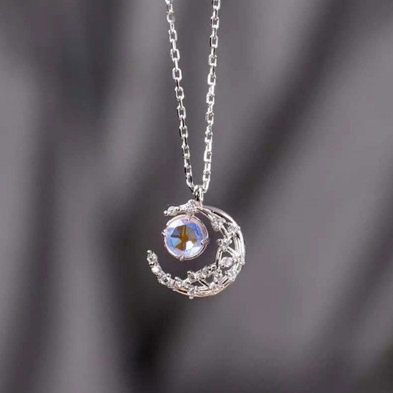 Vòng cổ mặt trăng khuyết đơn giản 210807