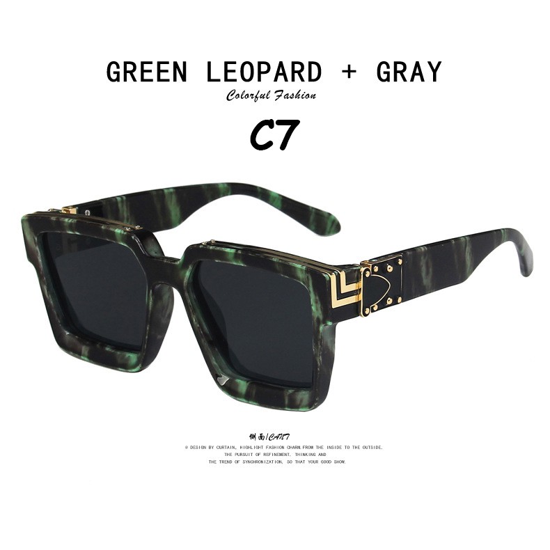 Men Nam Nữ Vuông Xu Hướng Kính Mát UV400 Chống Nắng & UV400