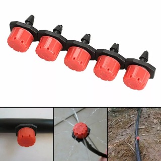 Bộ 20 đầu tưới nhỏ giọt 8 tia điểu chỉnh lưu lượng béc tưới gốc chậu cây vườn hoa cây cảnh vườn rau cho hệ thống tưới