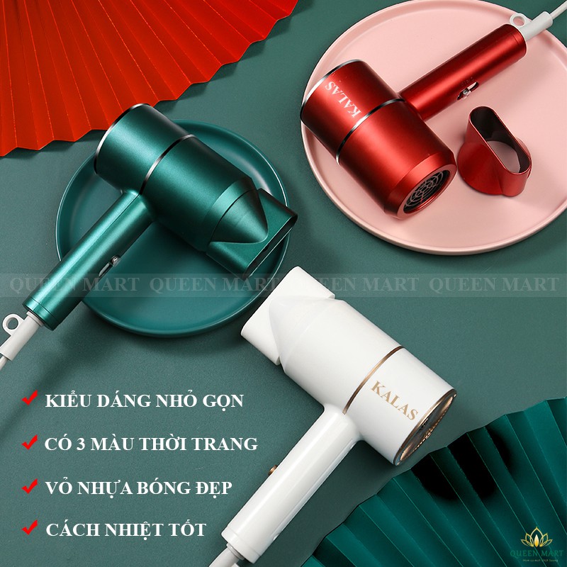 Máy Sấy Tóc Kalas Công Suất Lớn 2000W Kèm Phụ Kiện Máy làm tóc, Bộ bấm móng tay, Lược, Ngoáy tai – Q063