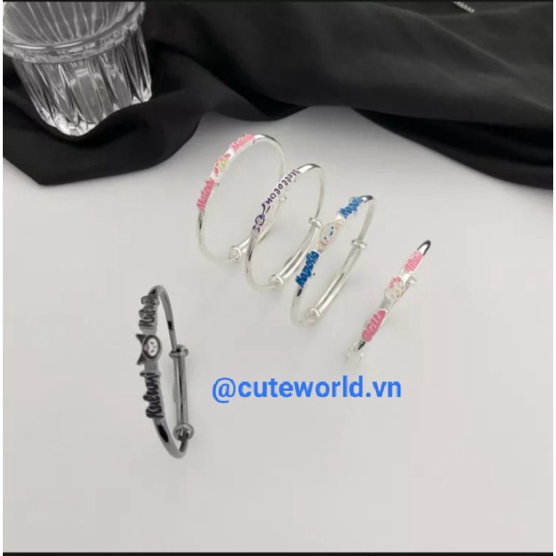 Vòng Đeo Tay Hoạt Hình Sanrio Cinnamoroll Kuromi Melody Dễ Thương