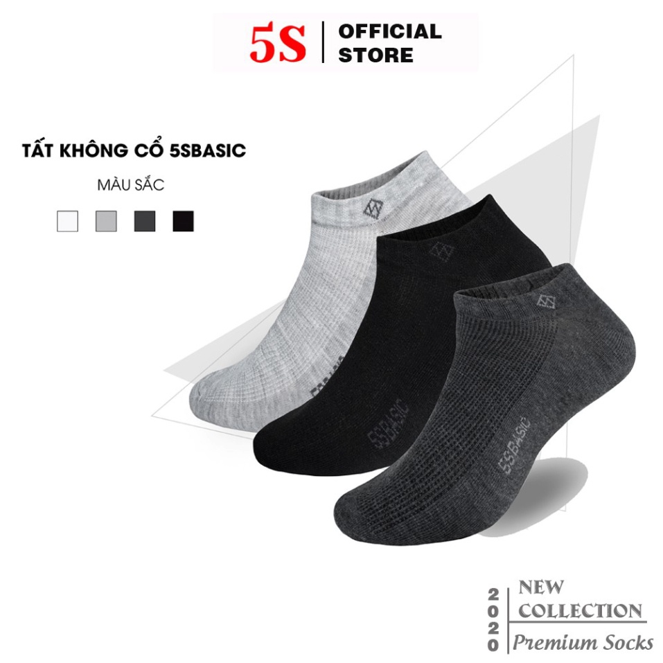 (Hàng Nhập) Combo 3 Đôi Tất Nam 5S Cổ Ngắn, Kháng Khuẩn, Khử Mùi, Không Bai Xù, Chống Tụt Gót, Chống Hôi Chân (5S.MEDISO