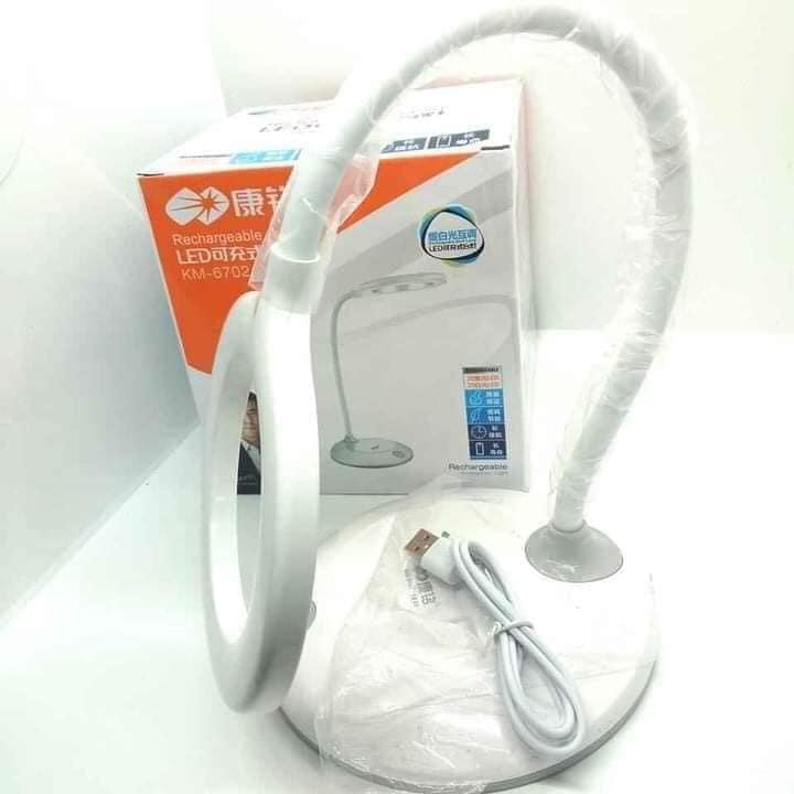 Đèn học ông tây chống cận 2 chế độ KM 6702 - Đèn học để bàn - Đèn học chống cận
